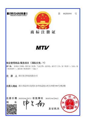 MTV Trademark Certificate