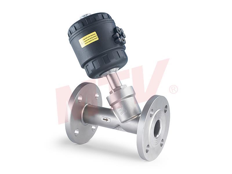 105 Series Plastic Actuator Flanged Angle Seat Valve