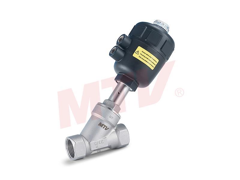 Q5-E-DN20 Plastic Actuator Threaded Angle Seat Valve