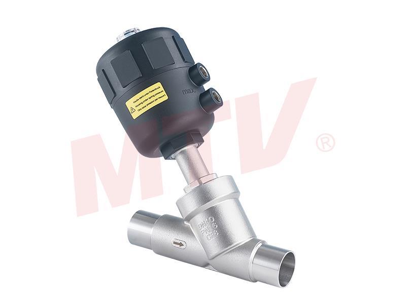 115 Series Plastic Actuator Sanitary Welded Angle Seat Valve