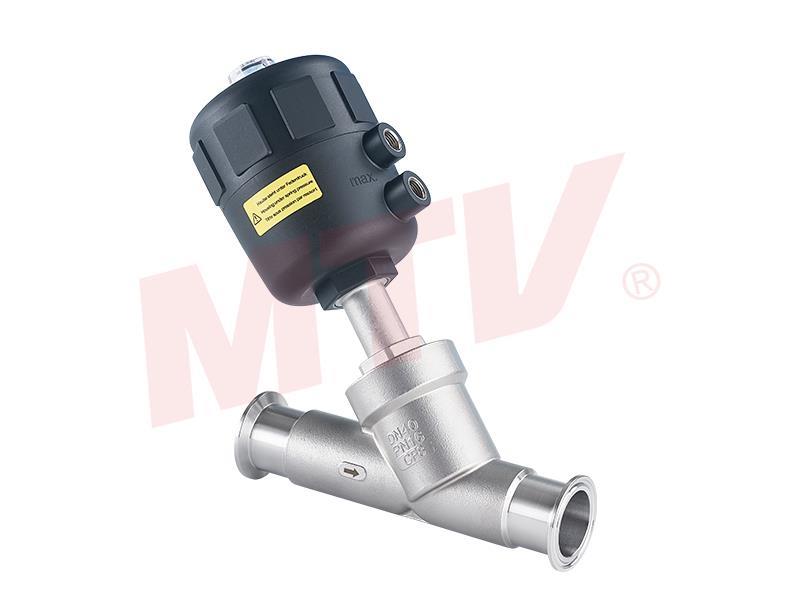 115 Series Plastic Actuator Sanitary Tri-Clamp Angle Seat Valve