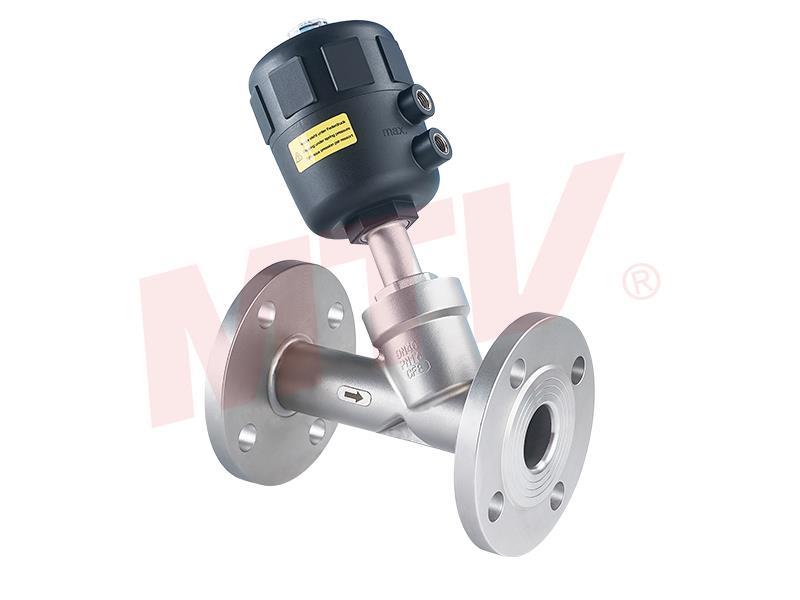 115 Series Plastic Actuator Flanged Angle Seat Valve