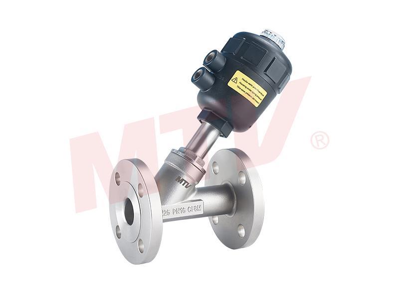 MT-F5 Plastic Actuator Flanged Angle Seat Valve